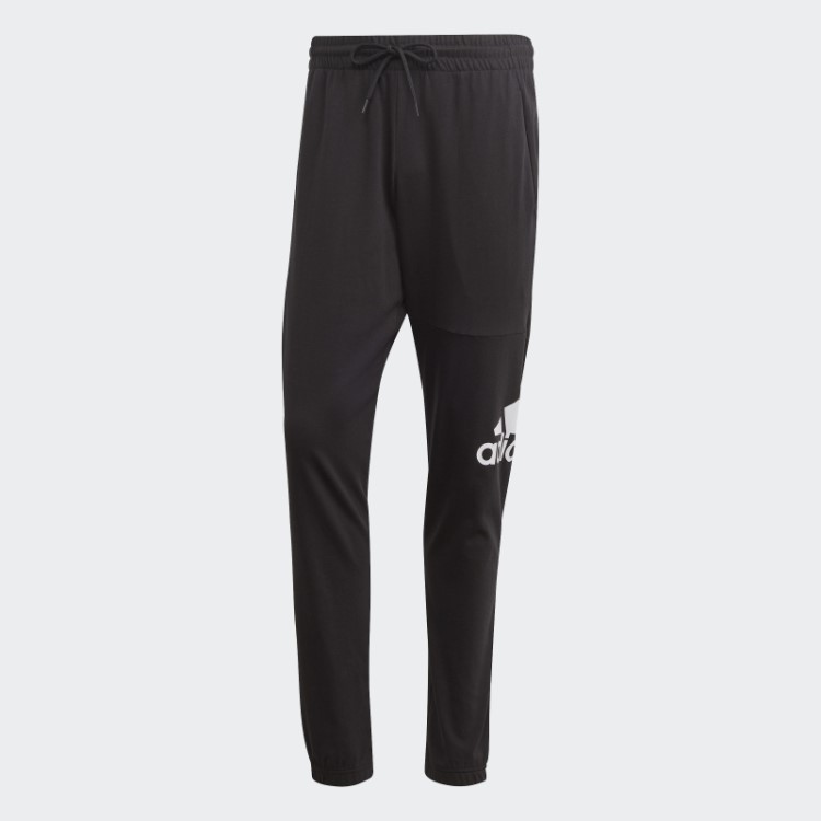 Distintivo Afunilado De Jersey Simples Preto Essencial Da Calça Esportiva Adidas