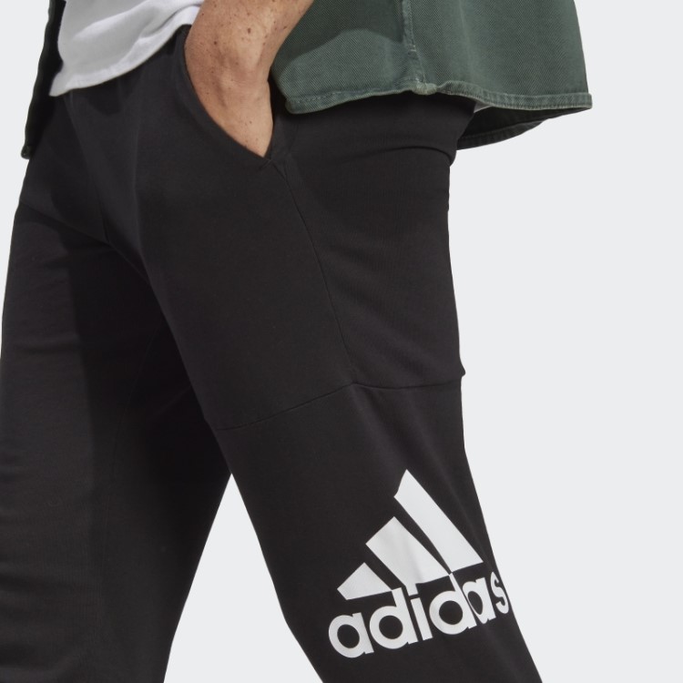 Distintivo Afunilado De Jersey Simples Preto Essencial Da Calça Esportiva Adidas