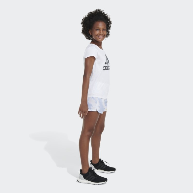 Aop Wovn Pacer Short23 Adidas Blue Dawn