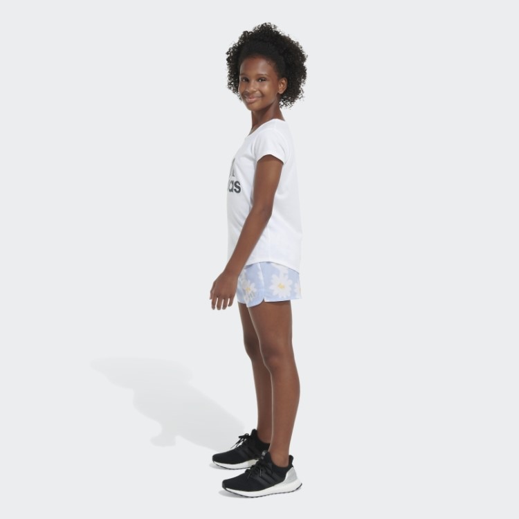 Aop Wovn Pacer Short23 Adidas Blue Dawn