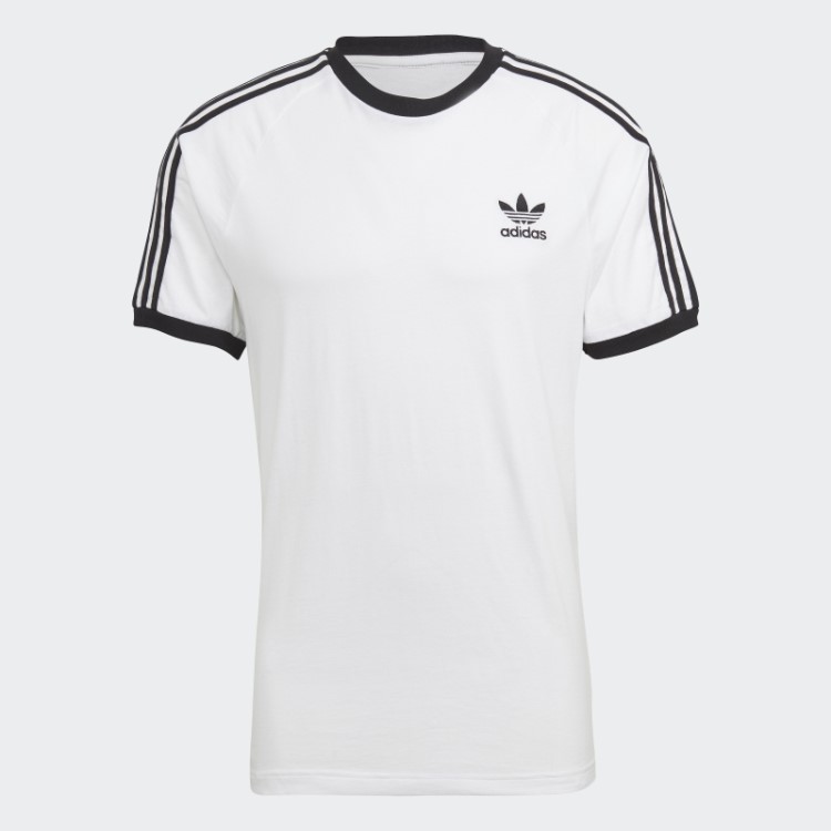 Camiseta Branca Adidas Adicolor Classics Com As Três Listras