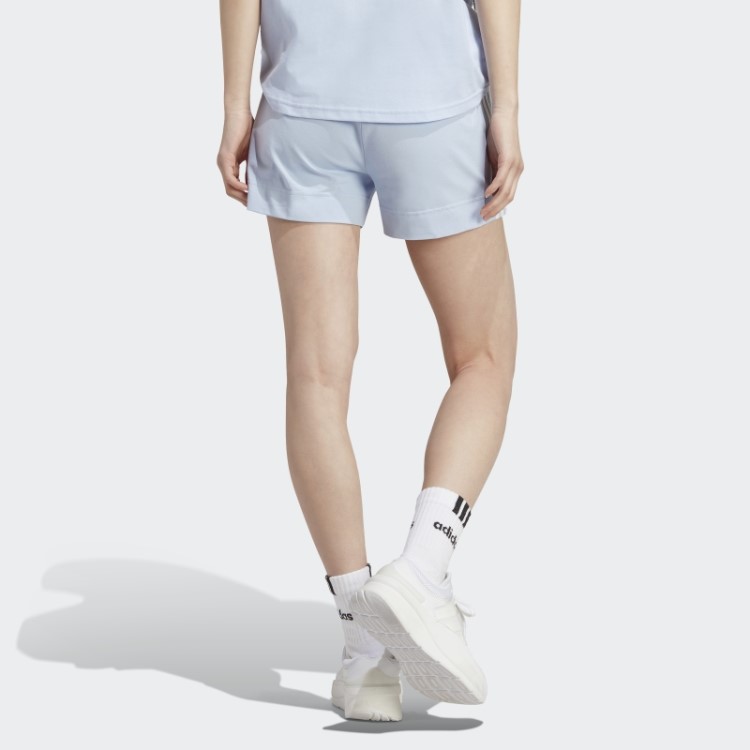 Bermuda Adidas Essentials Slim Com As Três Listras Azul Dawn
