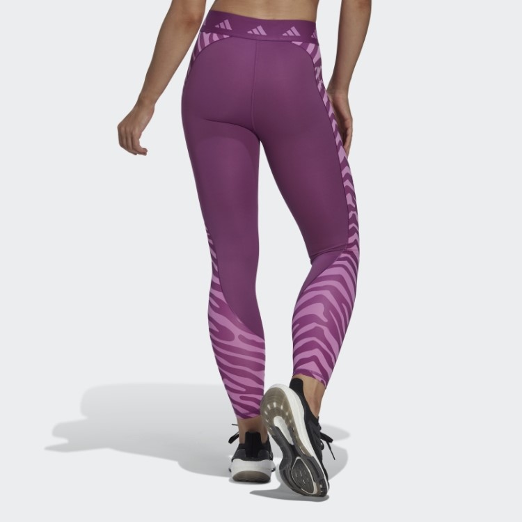 Legging Cintura Alta 7/8 Zebra Adidas Rich Malve Hyperglam Techfit