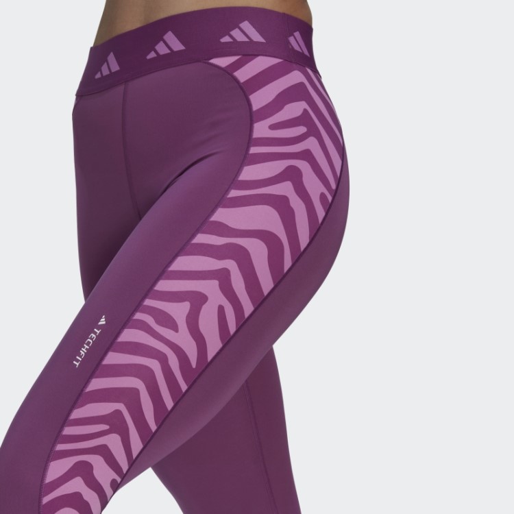 Legging Cintura Alta 7/8 Zebra Adidas Rich Malve Hyperglam Techfit