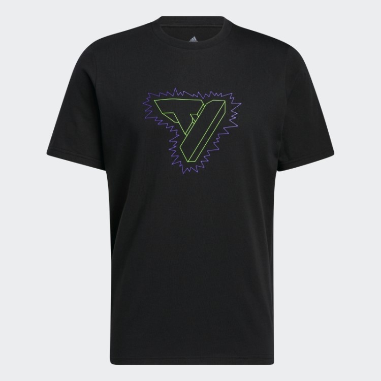 Camiseta Preta Adidas Trae Graphic Fashion