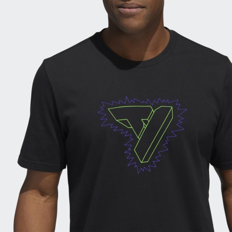 Camiseta Preta Adidas Trae Graphic Fashion