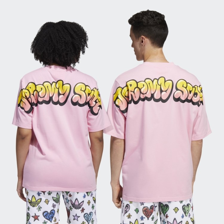 Camiseta Jeremy Scott (gênero Neutro) Rosa Claro Adidas