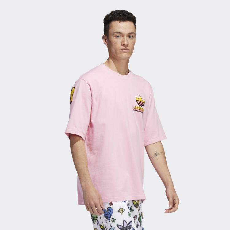 Camiseta Jeremy Scott (gênero Neutro) Rosa Claro Adidas