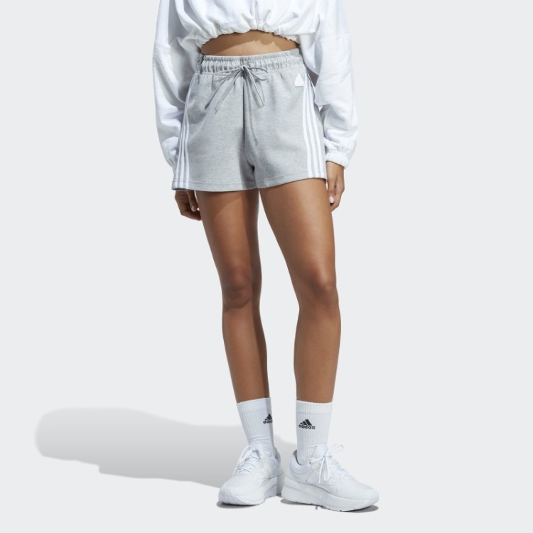 Short Com As Três Listras Future Icons Cinza Médio Adidas