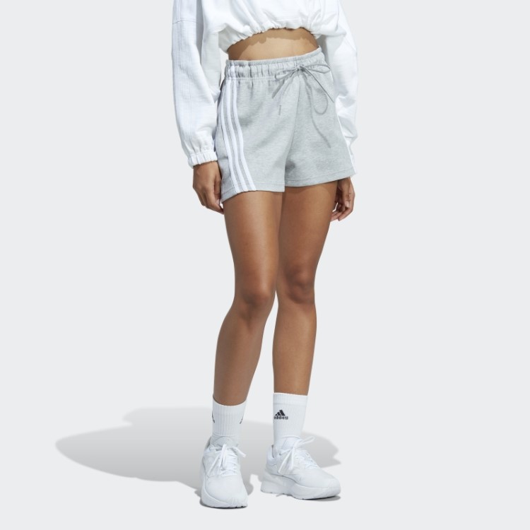 Short Com As Três Listras Future Icons Cinza Médio Adidas