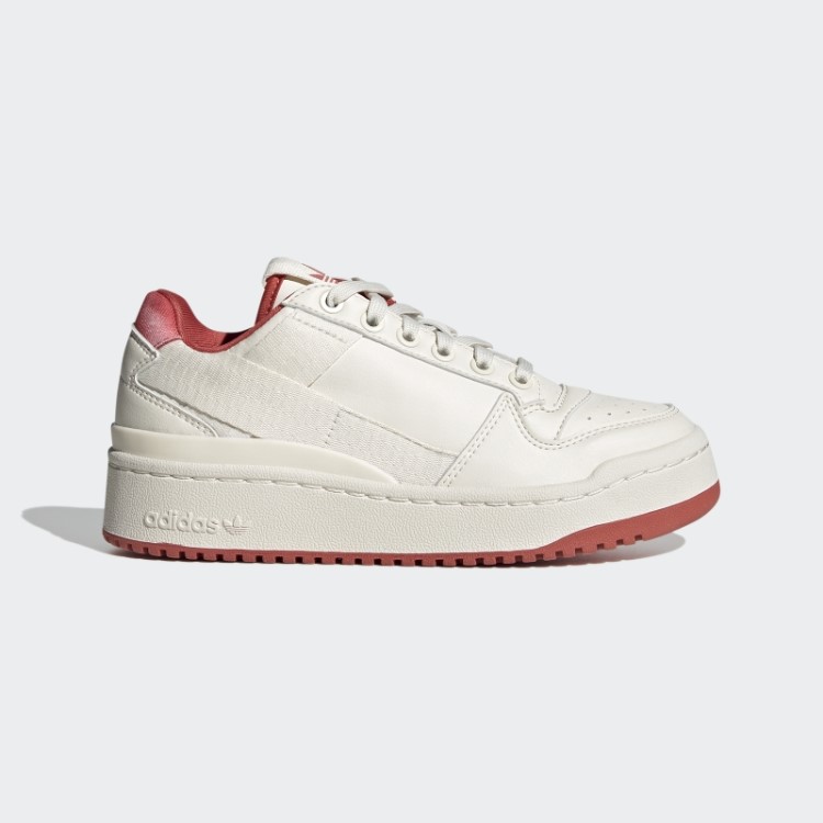 Forum Negrito Sapatos Baixos Adidas Branco