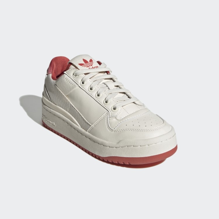 Forum Negrito Sapatos Baixos Adidas Branco