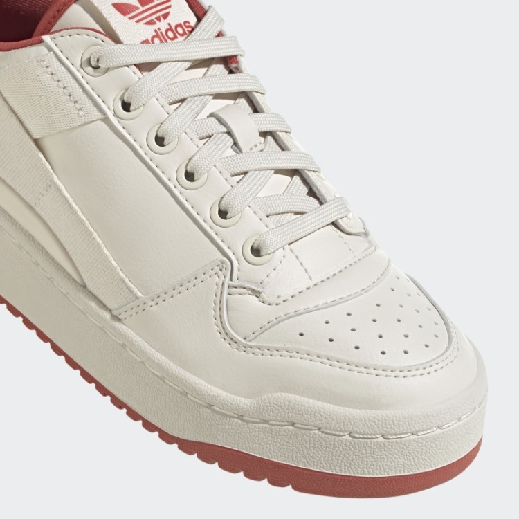 Forum Negrito Sapatos Baixos Adidas Branco