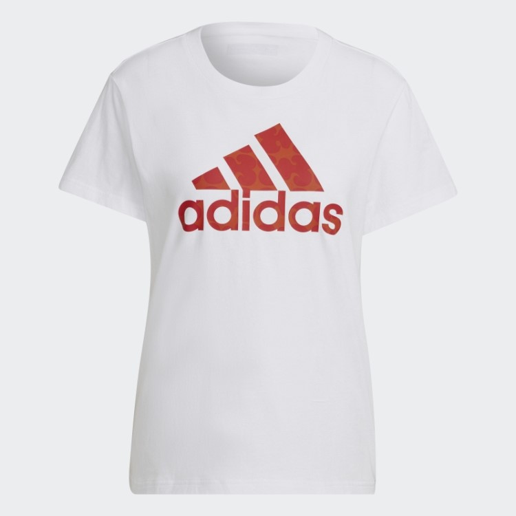 Camiseta Branca Adidas Com Estampa Marimekko
