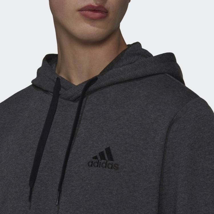 Moletom De Lã Com Capuz Adidas Essentials Cinza Escuro Urze
