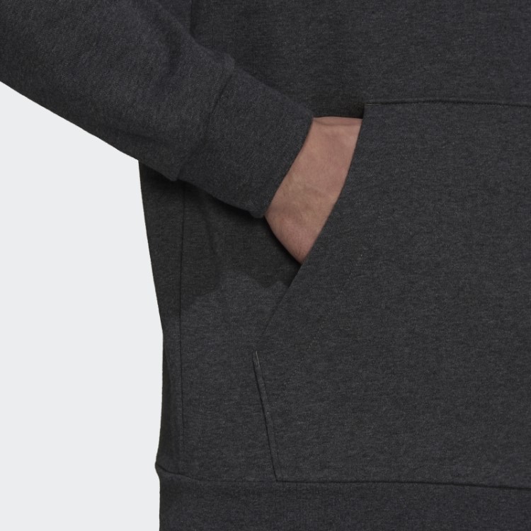 Moletom De Lã Com Capuz Adidas Essentials Cinza Escuro Urze