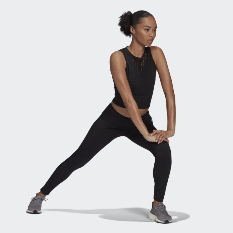 Meia-calça De Corrida Adidas Aeroknit 7/8 Preta