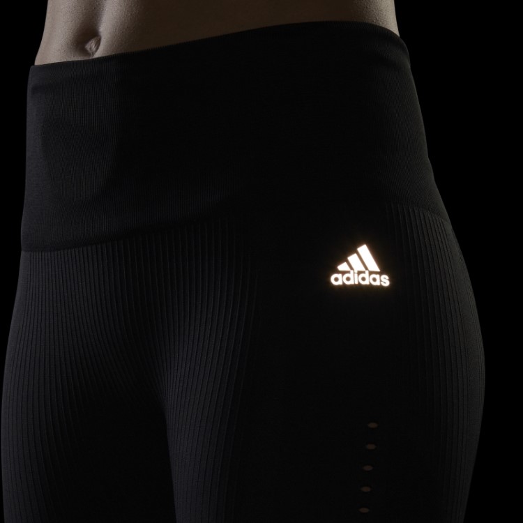 Meia-calça De Corrida Adidas Aeroknit 7/8 Preta