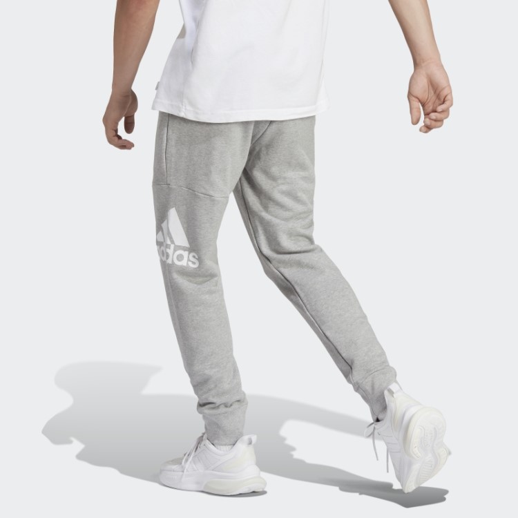 Calça Adidas Essentials French Terry Com Punho Cônico E Logo Cinza Médio