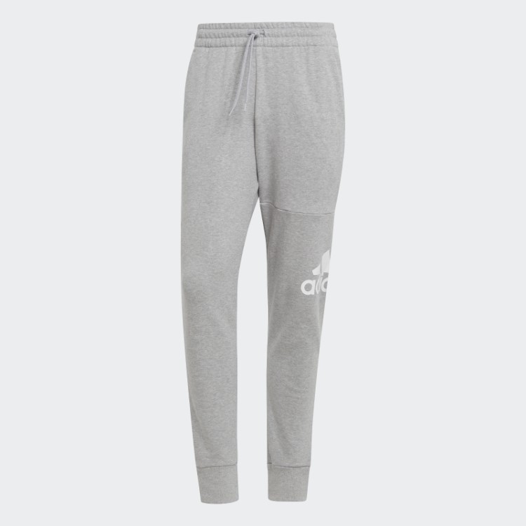 Calça Adidas Essentials French Terry Com Punho Cônico E Logo Cinza Médio