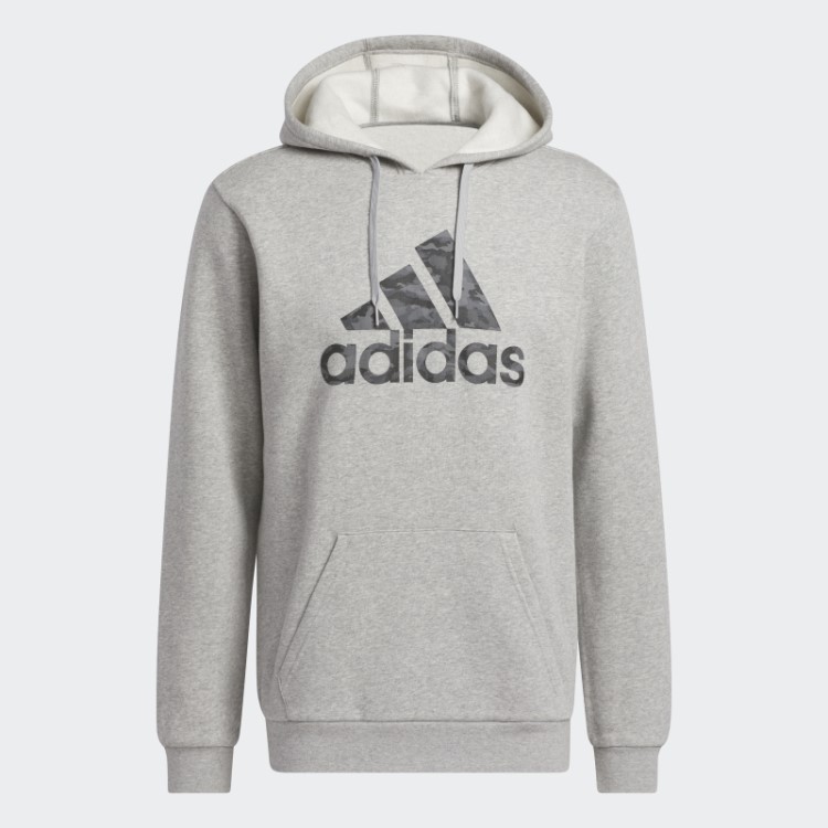 Moletom Com Capuz Camuflado Adidas Cinza Médio