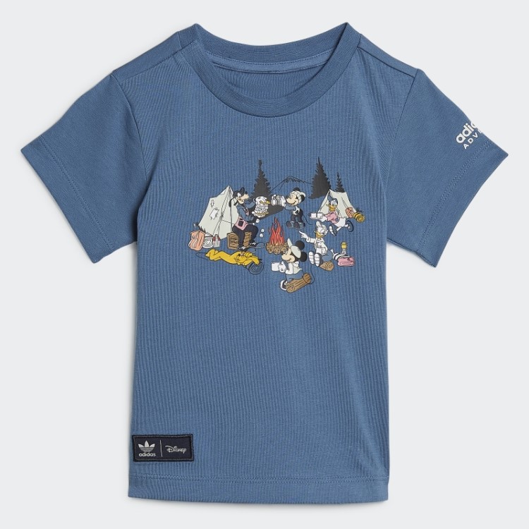 Camiseta Disney Mickey E Seus Amigos Azul Alterado Adidas