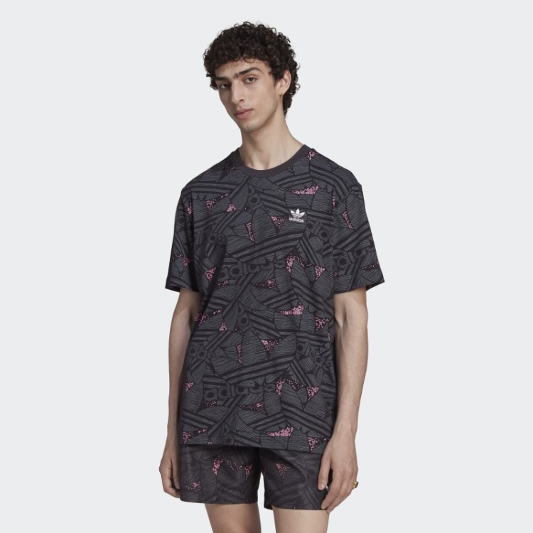 Camiseta Rekive Preta Com Estampa De Trevo Preto Adidas