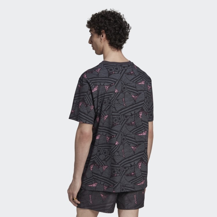 Camiseta Rekive Preta Com Estampa De Trevo Preto Adidas