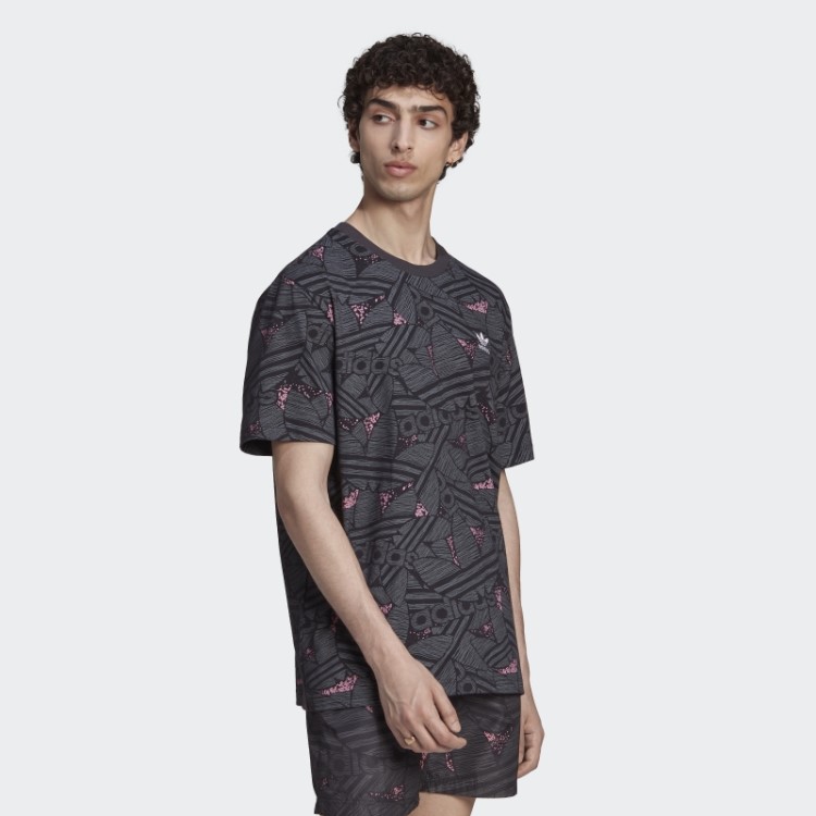 Camiseta Rekive Preta Com Estampa De Trevo Preto Adidas