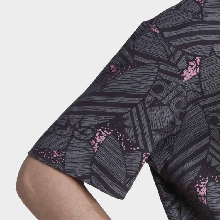 Camiseta Rekive Preta Com Estampa De Trevo Preto Adidas