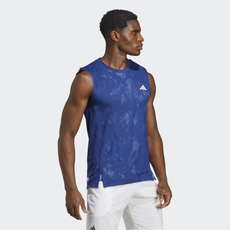 Adidas Melbourne Tênis Sem Mangas Camiseta Azul Vitória