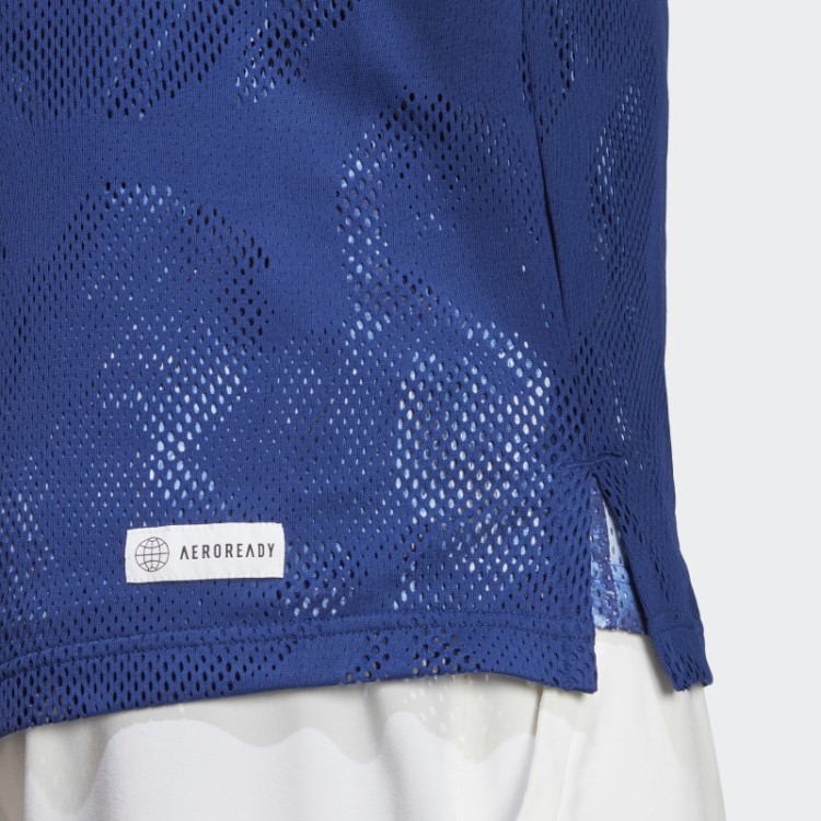Camiseta Sem Manga Adidas Melbourne Tênis Azul Vitória