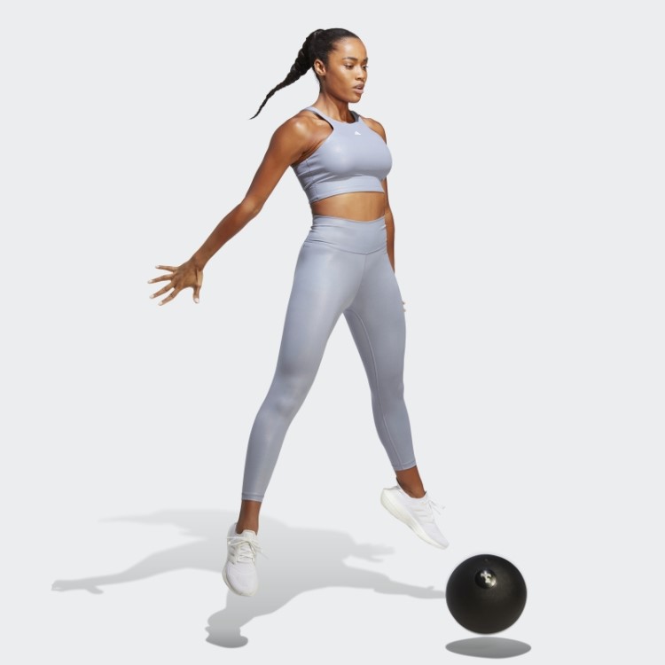 Sutiã Espinhel De Treinamento Powerimpact Suporte Médio Prateado Adidas