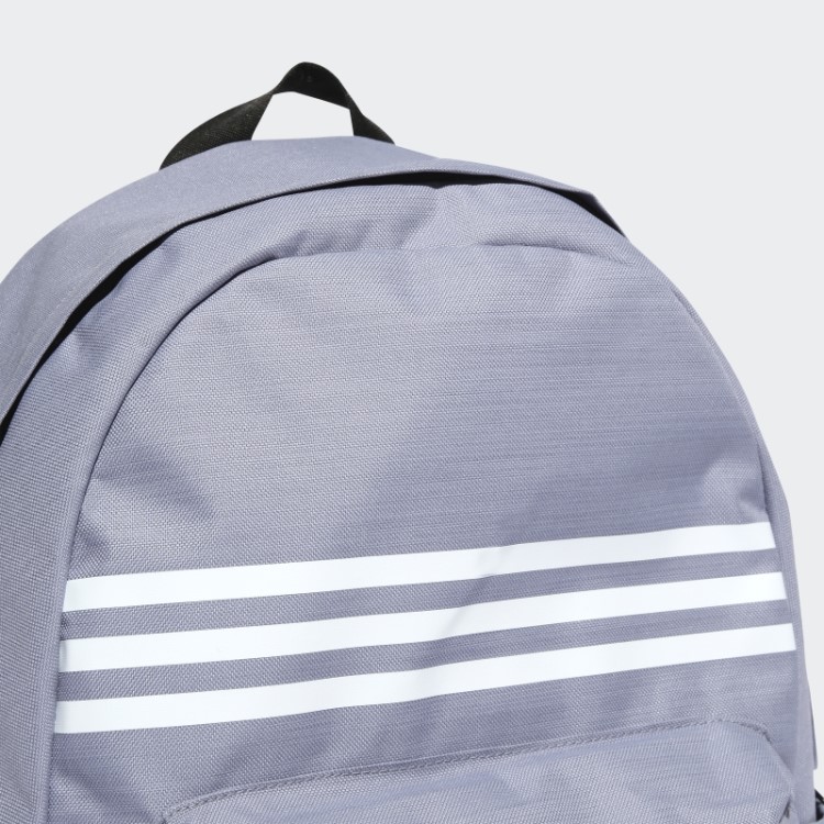 Clássica Mochila Horizontal De 3 Listras Adidas Prata Violeta