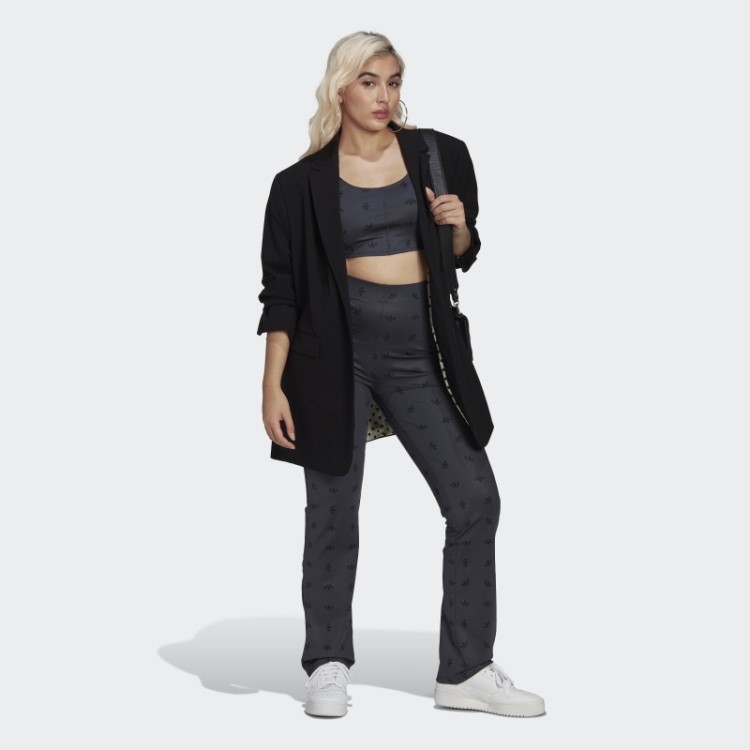 Calça Elástica Allover Cinza Noite Adidas