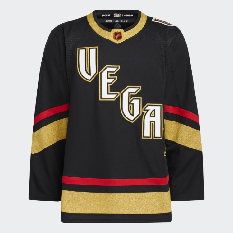 Adidas Golden Knights Autêntico Reverso Retrô Marca Wordmark Jersey Preto