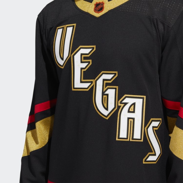 Adidas Golden Knights Autêntico Reverso Retrô Marca Wordmark Jersey Preto