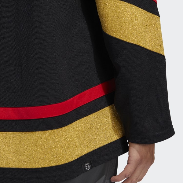Adidas Golden Knights Autêntico Reverso Retrô Marca Wordmark Jersey Preto