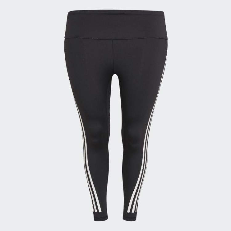 Legging Preta Optime Trainicons 3 Listras 7/8 (tamanho Grande) Adidas