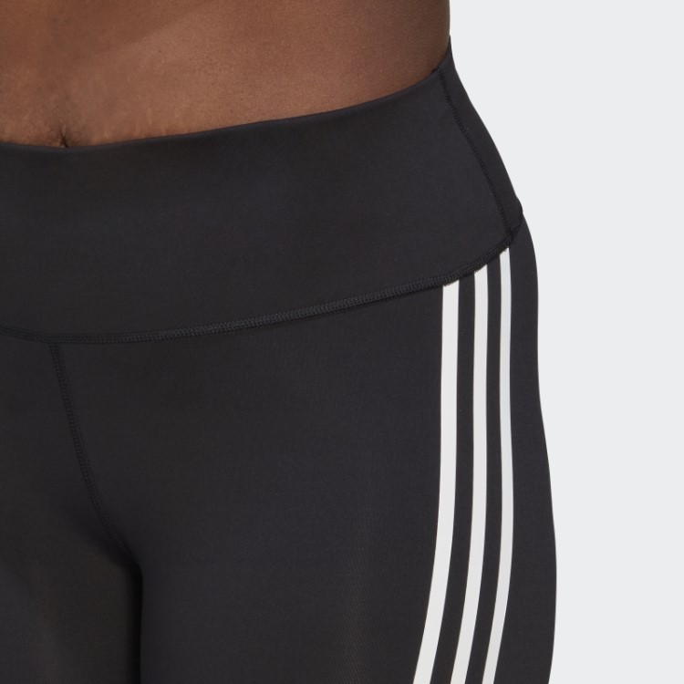 Legging Preta Optime Trainicons 3 Listras 7/8 (tamanho Grande) Adidas