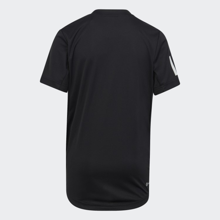 Camiseta Preta Com As Três Listras Do Tênis Club Adidas