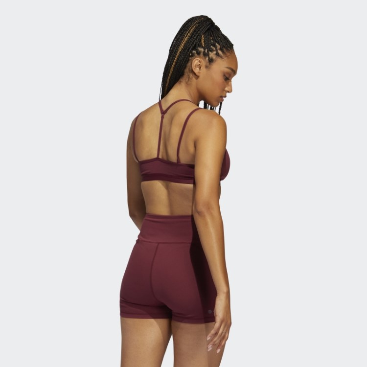 Sutiã De Suporte Leve Adidas Red Yoga Essentials