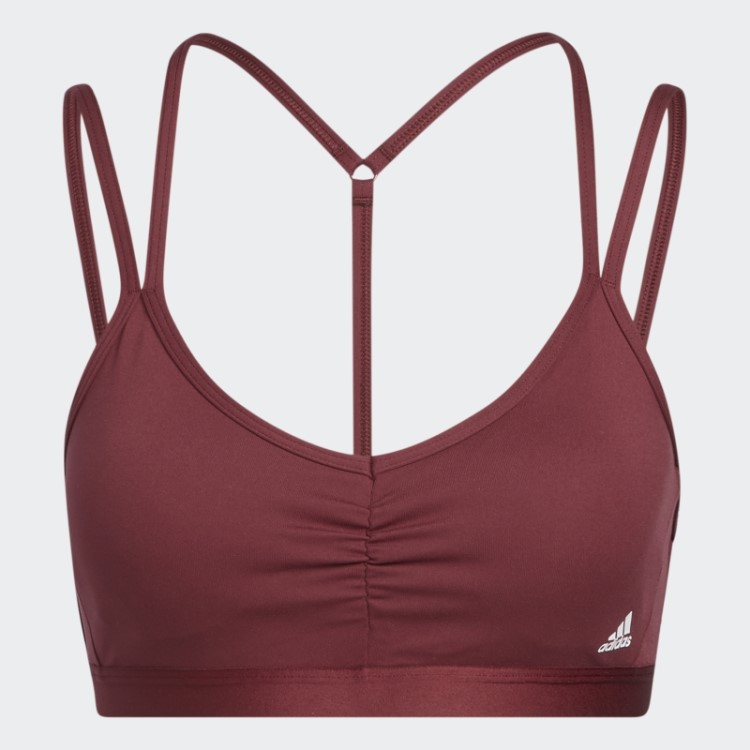 Sutiã De Suporte Leve Adidas Red Yoga Essentials