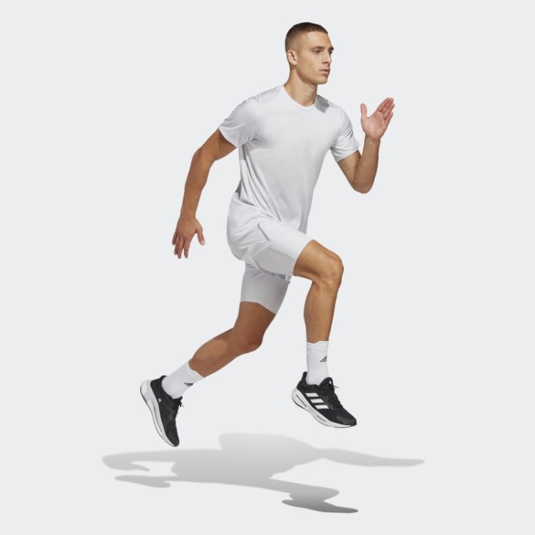 T-shirt De Corrida Com Design 4 Adidas Dash Cinza