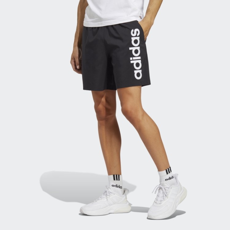 Short Aeroready Essentials Chelsea Linear Logo Adidas Black Fashion