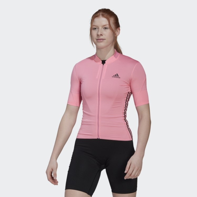 A Camisa De Ciclismo De Manga Curta Rosa Adidas
