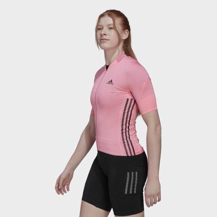 A Camisa De Ciclismo De Manga Curta Rosa Adidas