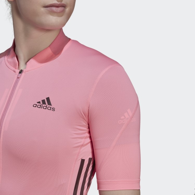 A Camisa De Ciclismo De Manga Curta Rosa Adidas
