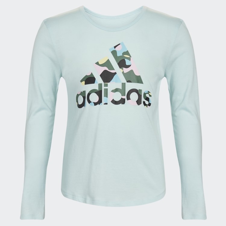 Camiseta Azul Manga Longa Gola 23 Adidas