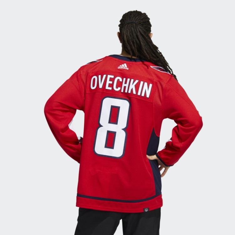 Letras Maiúsculas Vermelhas Ovechkin Home Autêntico Jersey Adidas